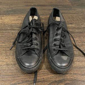 Converse All Star Blackout Leather Sneakers Low